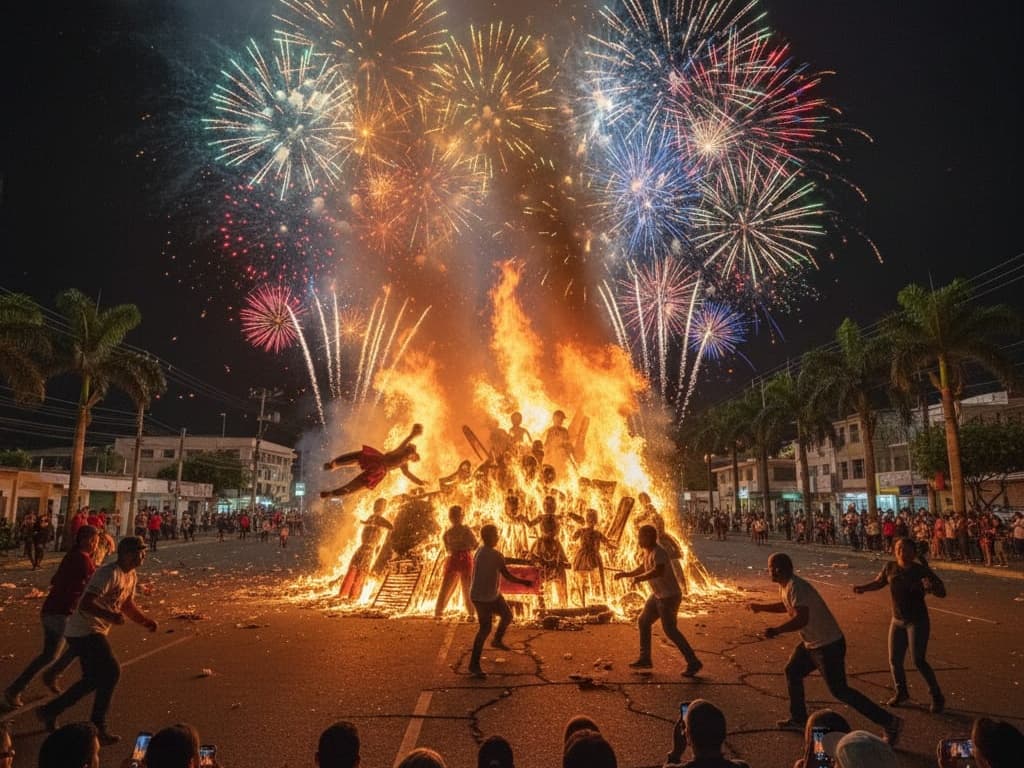 Restricciones y multas para la quema de monigotes en Guayaquil para el fin de año.